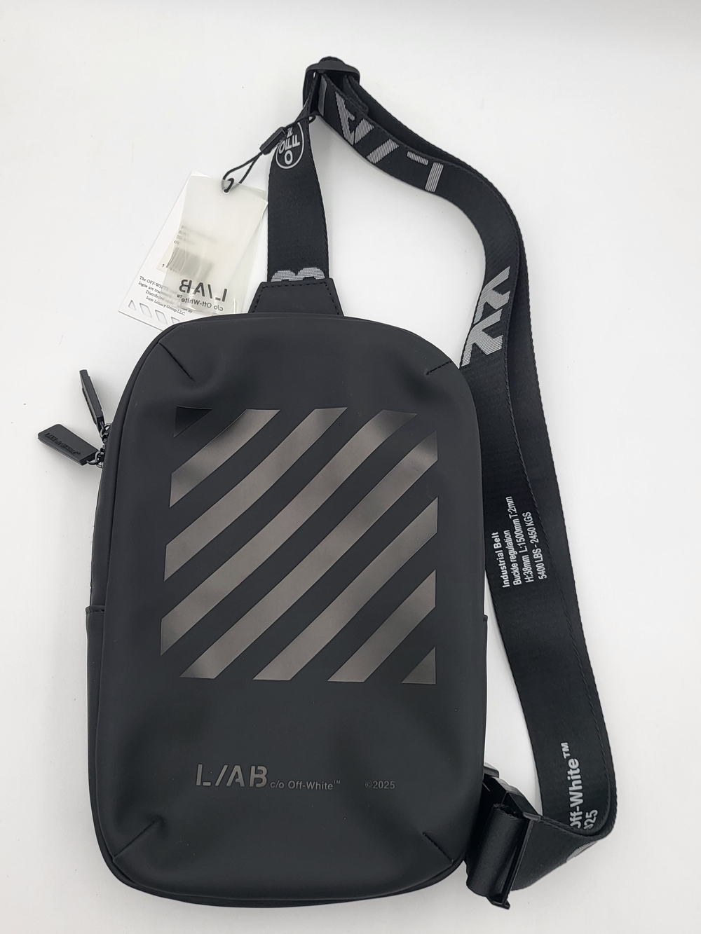Off-White L/AB Black Crossbody Sling Bag, NWT..